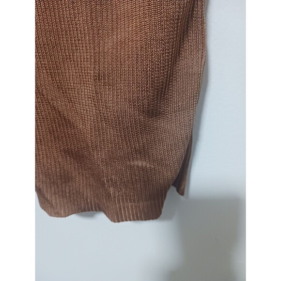 Madewell Maclaine Brown‎ Shimmer Ribbed Tank Top Size M - Picture 4 of 6